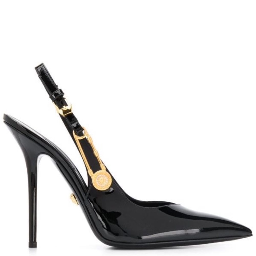 NEW AUTHENTIC VERSACE PINUP PUMPS (ITALIAN SIZE:37.5/ AMERICAN SIZE:7.5) IN BOX